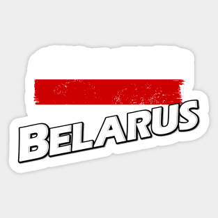 Belarus white-red-white flag Sticker